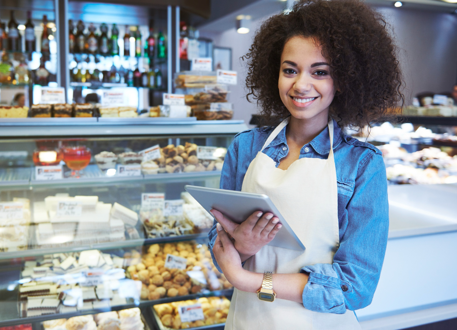 Business owner accepting an eKash payment